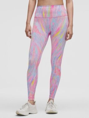 lululemon athletica Pink Multi Marble-Print High-Rise Leggings